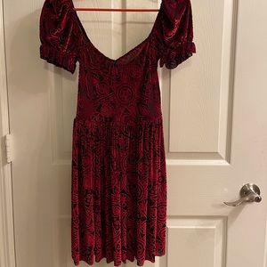 Blackmilk Clothing Burned Velvet Hex Blood Dress